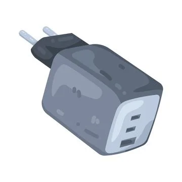 Illustration of power adapter Stock Illustration