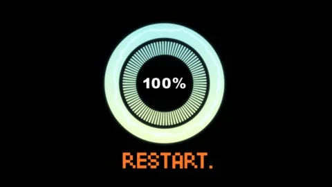 Illustration of a power button Stock Footage 223364414