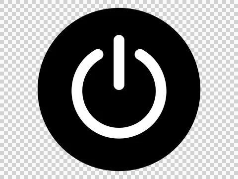 Illustration of a power button icon (switch symbol) Stock Illustration