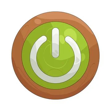 Illustration of Power button Ilustração Stock