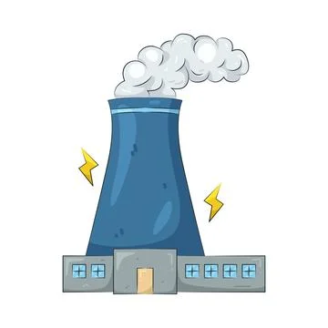 Illustration of power plant Ilustración de archivo