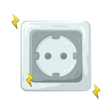 Illustration of power socket Ilustración de archivo