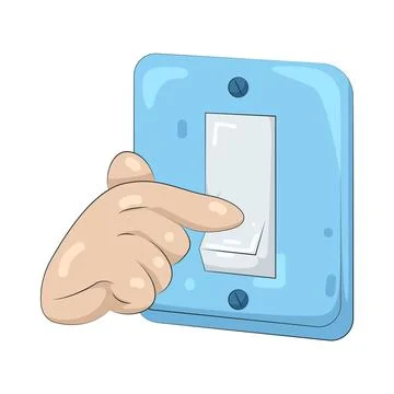 Illustration of power switch Ilustración de archivo