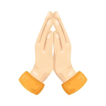 Illustration of prayer hands Stock Illustration