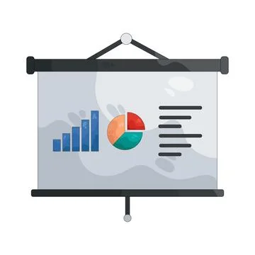 Illustration of presentation board イラスト素材