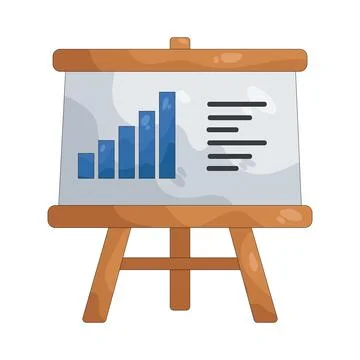 Illustration of presentation board イラスト素材