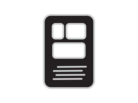 Illustration presenting a vector icon depicting documents, suitable for both  Stock Illustration