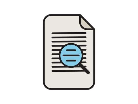 Illustration presenting a vector icon depicting documents, suitable for both  Illustrazione stock