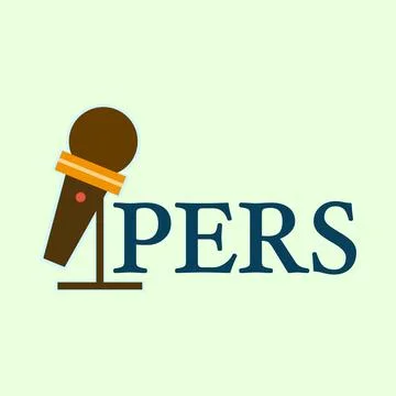 Illustration of a press logo with a simple microphone, suitable for journalism Stock Illustration