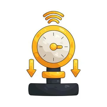 Illustration of pressure sensor Stock Illustration