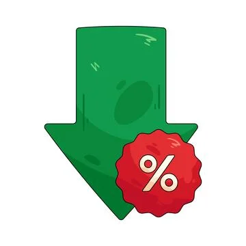 Illustration of price drop 스톡 일러스트