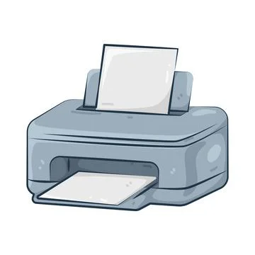 Illustration of printer 库存插图