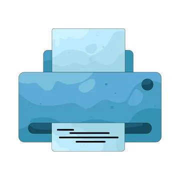 Illustration of printer 스톡 일러스트