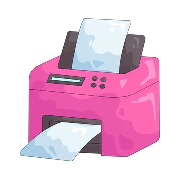 Illustration of printer 스톡 일러스트