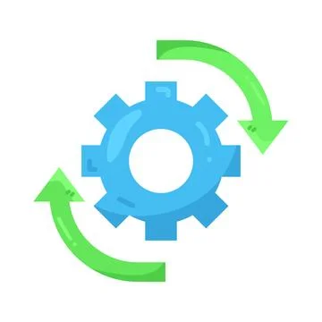 Illustration of process gear イラスト素材