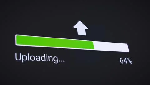Illustration of the process of uploading file. Stock Illustration