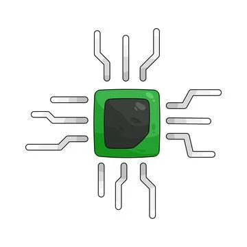 Illustration of Processor 库存插图
