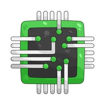 Illustration of Processor 库存插图