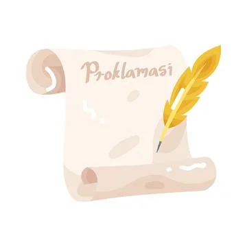 Illustration of proclamation scroll Ilustração Stock