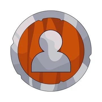 Illustration of profile button Stock Illustration