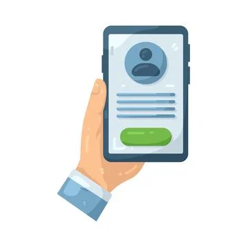 Illustration of profile page Stock Illustration