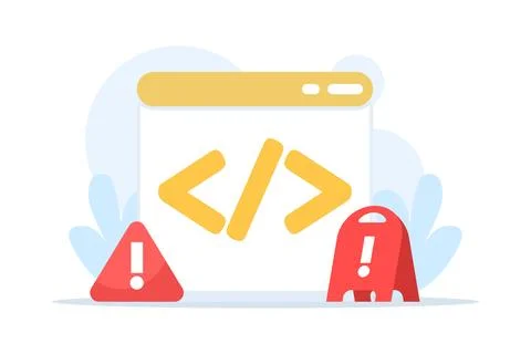 Illustration of a program with errors Stock Illustration