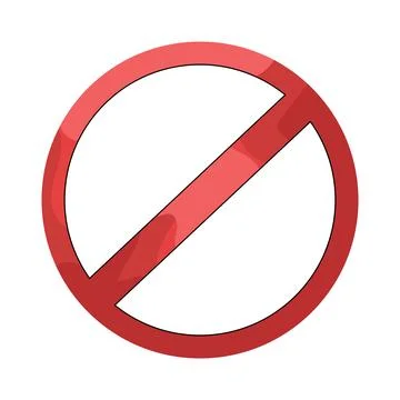 Illustration of Prohibited Stock Illustration