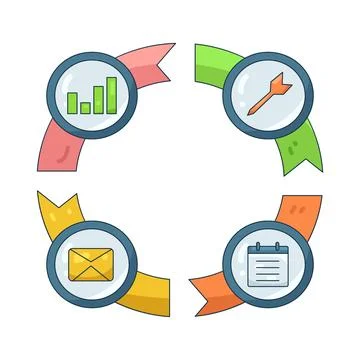 Illustration of project cycle Stock Illustration