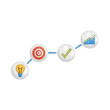 Illustration of Project Roadmap Illustrazione stock