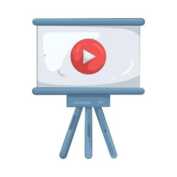 Illustration of projector screen Stock Illustration