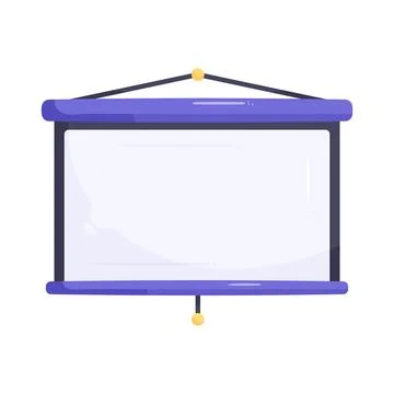 Illustration of projector screen Stock Illustration