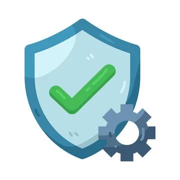 Illustration of Protection settings 스톡 일러스트