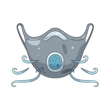 Illustration of protective pollution mask Stock Illustration
