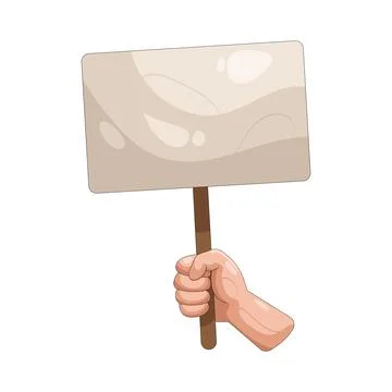 Illustration of protest sign Stock Illustration