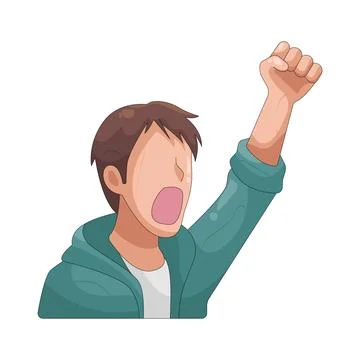 Illustration of protester Stock Illustration