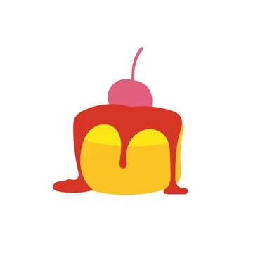 Illustration pudding or pancake stack with sweet syrup unique abstract 스톡 일러스트