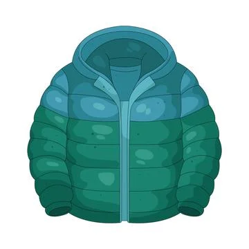 Illustration of puffer jacket Stock Illustration