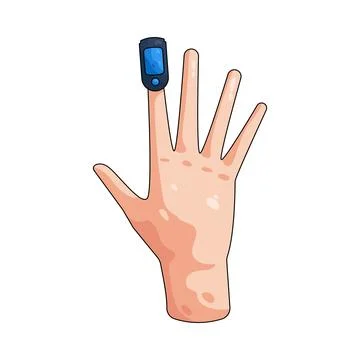 Illustration of pulse oximeter Stock Illustration