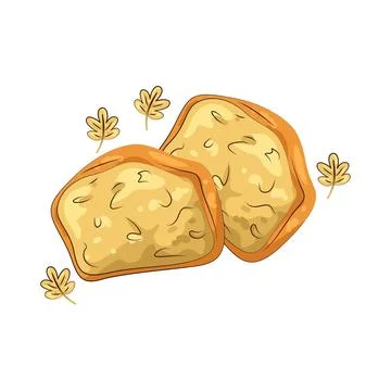 Illustration of Pumpkin bread Stock Illustration