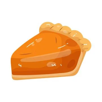 Illustration of pumpkin pie slice Stock Illustration