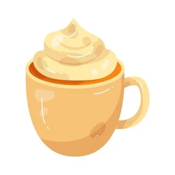 Illustration of pumpkin spice latte Stock Illustration