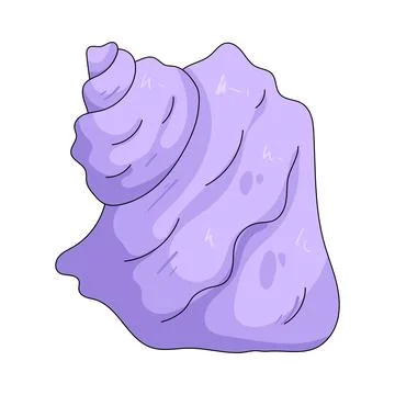 Illustration of purple seashell Stock Illustration