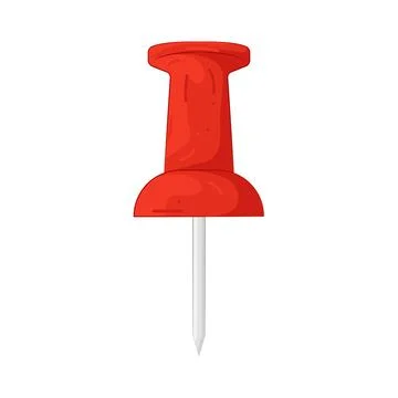 Illustration of push pin Stock Illustration