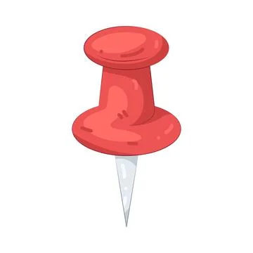 Illustration of push pin Stock Illustration
