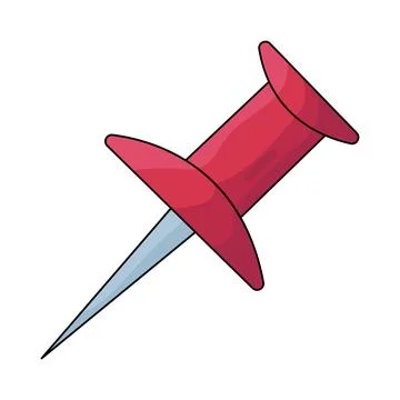 Illustration of push pin Stock Illustration