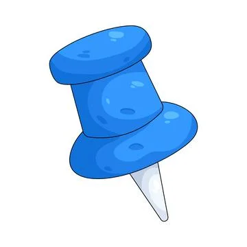 Illustration of push pin 스톡 일러스트