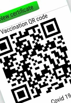 Illustration of the QR code for your vaccination certificate Stock Illustration