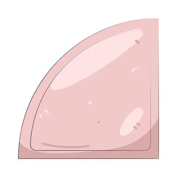 Illustration of quarter circle Stock Illustration