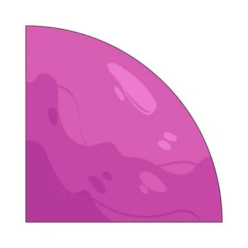 Illustration of quarter circle Stock Illustration