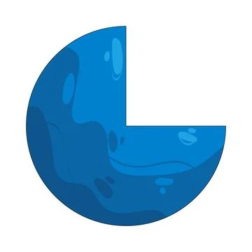 Illustration of quarter circle Stock Illustration